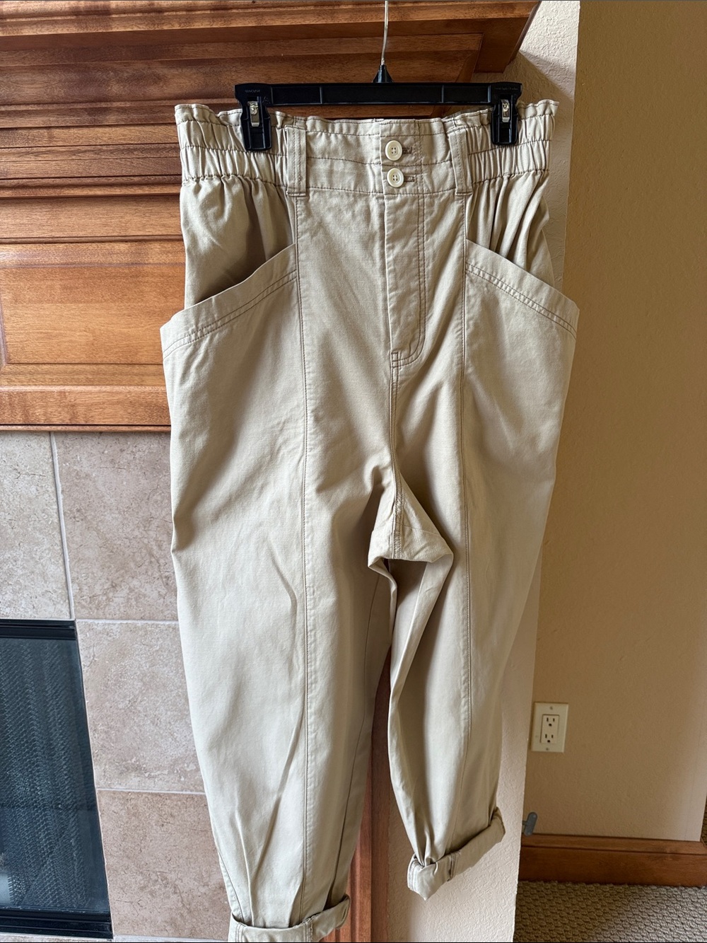 Kids Elastic Waist Khaki Pants - Neutral Beige